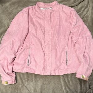 Chic Pink Bomber Jacket Classy Rider light weight Lg
